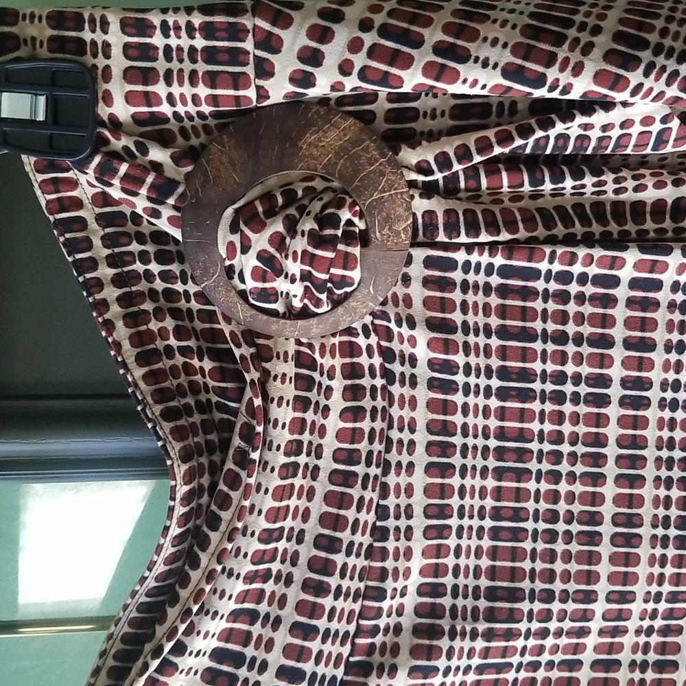 New York And Company Brown Patterned Skirt - Picture 2 of 7